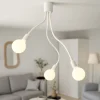 Plafoniere Moderne-Sforzin Illuminazione Plafoniera moderna bianca 3 luci orientabili bulbo perenz