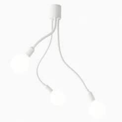 Plafoniere Moderne-Sforzin Illuminazione Plafoniera moderna bianca 3 luci orientabili bulbo perenz
