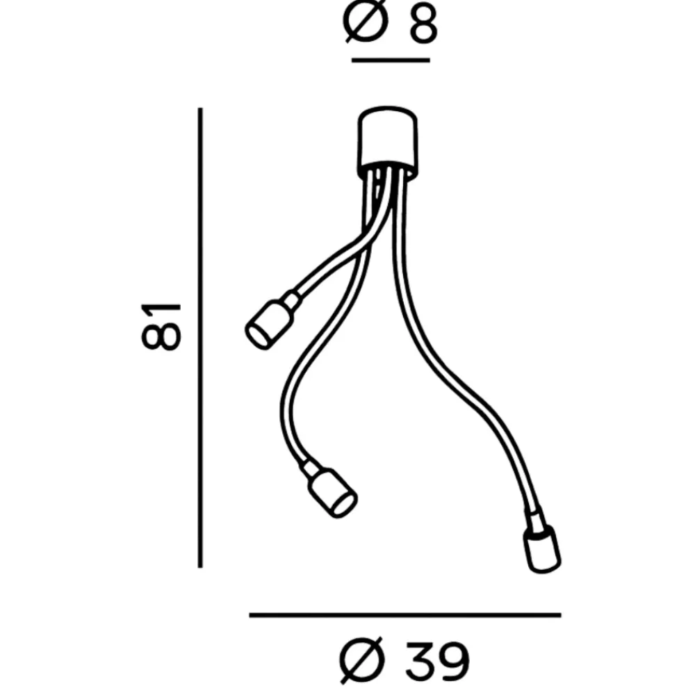 Plafoniere Moderne-Sforzin Illuminazione Plafoniera moderna bianca 3 luci orientabili bulbo perenz