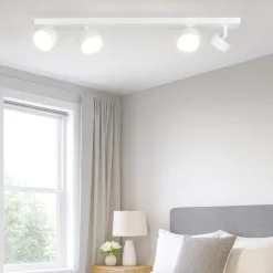 Plafoniere Moderne-Top Light Plafoniera moderna bianca 4 luci per cucina toplight