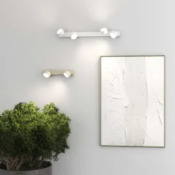 Plafoniere Moderne-Top Light Plafoniera moderna bianca 4 luci per cucina toplight