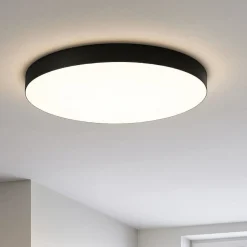 Plafoniere Moderne-Ondaluce Plafoniera moderna boiler led cct 3000k 4000k 60cm nero