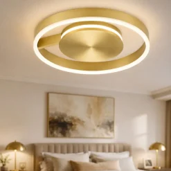 Plafoniere Moderne-Selezionato da Mazzolaluce Plafoniera moderna bronzo led 41w cct 2700k 3000k 4000k dimmerabile per camera da letto