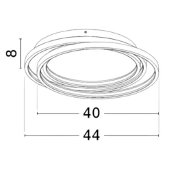 Plafoniere Moderne-Selezionato da Mazzolaluce Plafoniera moderna circolare led 3000k per camera da letto dimmerabile