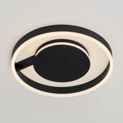 Plafoniere Moderne-Selezionato da Mazzolaluce Plafoniera moderna 40 cm nera led 41w cct 2700k 3000k 4000k dimmerabile per camera da letto