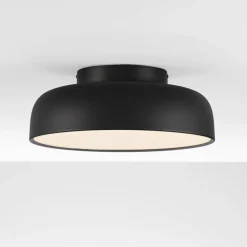 Plafoniere Moderne-Selezionato da Mazzolaluce Plafoniera moderna 40 cm nera tonda led 3000k dimmerabile per cucina