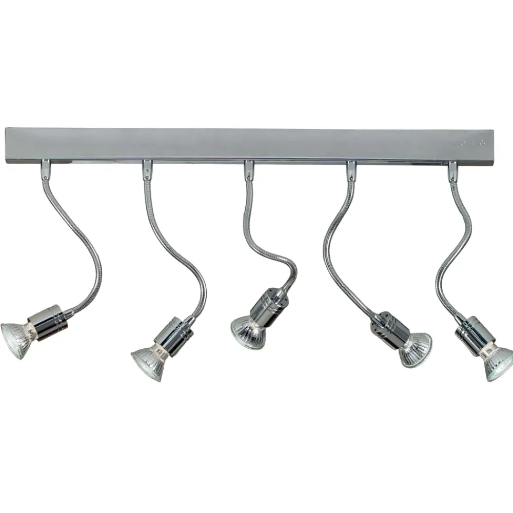 Plafoniere Moderne-Selezionato da Mazzolaluce Plafoniera moderna con 5 faretti gu10 orientabili cromati