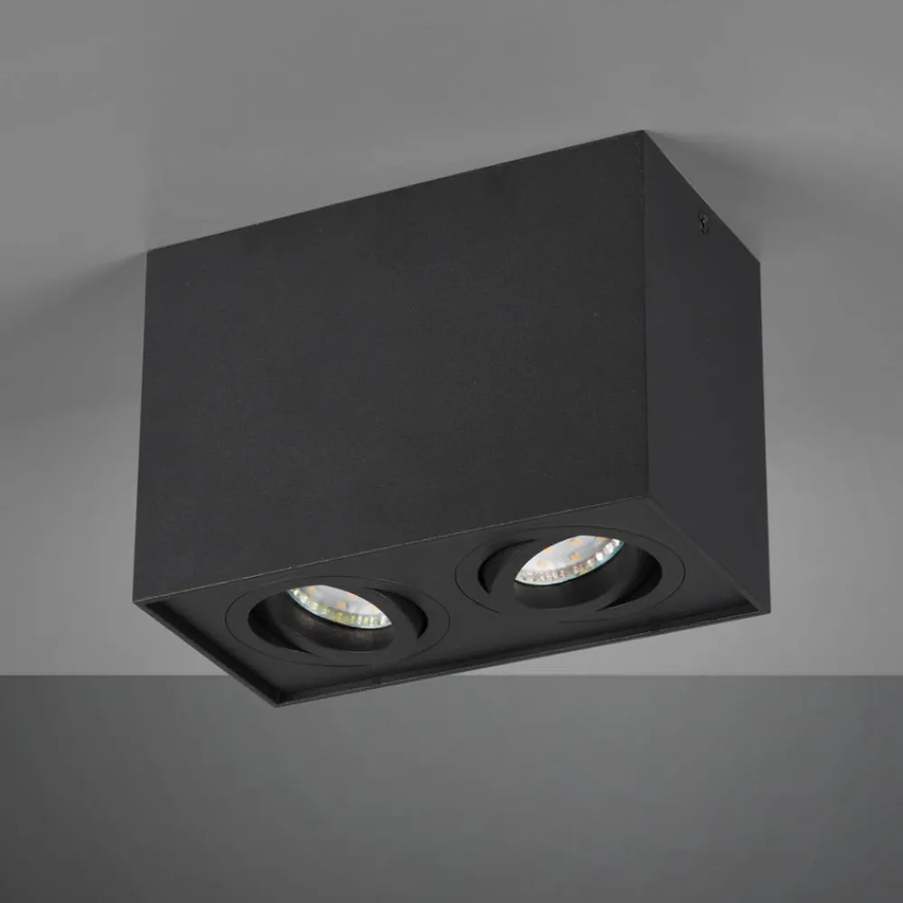 Plafoniere Moderne-Selezionato da Mazzolaluce Plafoniera moderna con faretti orientabili nera