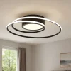 Plafoniere Moderne-Selezionato da Mazzolaluce Plafoniera moderna con telecomando led dimmerabile da 2700k a 6000k nera