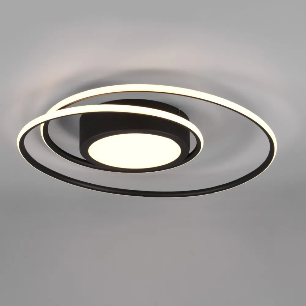 Plafoniere Moderne-Selezionato da Mazzolaluce Plafoniera moderna con telecomando led dimmerabile da 2700k a 6000k nera
