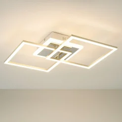 Plafoniere Moderne-Selezionato da Mazzolaluce Plafoniera moderna cromata led 4000k dimmerabile orientabile
