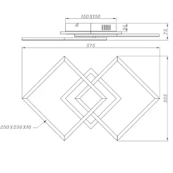 Plafoniere Moderne-Selezionato da Mazzolaluce Plafoniera moderna cromata led 4000k dimmerabile orientabile