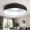 Plafoniere Moderne-Fabas Luce Plafoniera moderna cupola di vetro nero lunar
