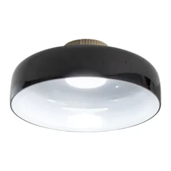 Plafoniere Moderne-Fabas Luce Plafoniera moderna cupola di vetro nero lunar