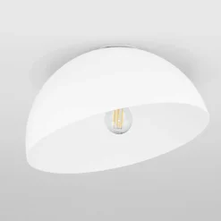 Plafoniere Moderne-Selezionato da Mazzolaluce Plafoniera moderna cupola inclinata bianca 30 cm da soffitto