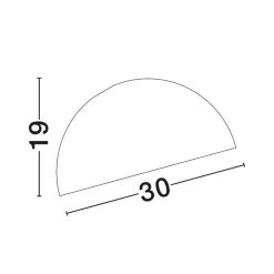 Plafoniere Moderne-Selezionato da Mazzolaluce Plafoniera moderna cupola inclinata bianca 30 cm da soffitto