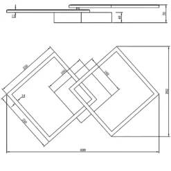 Plafoniere Moderne-Selezionato da Mazzolaluce Plafoniera moderna da salotto led 3000k orientabile