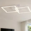 Plafoniere Moderne-Selezionato da Mazzolaluce Plafoniera moderna da salotto led 4000k orientabile bianca