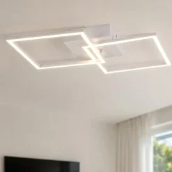 Plafoniere Moderne-Selezionato da Mazzolaluce Plafoniera moderna da salotto led 4000k orientabile bianca
