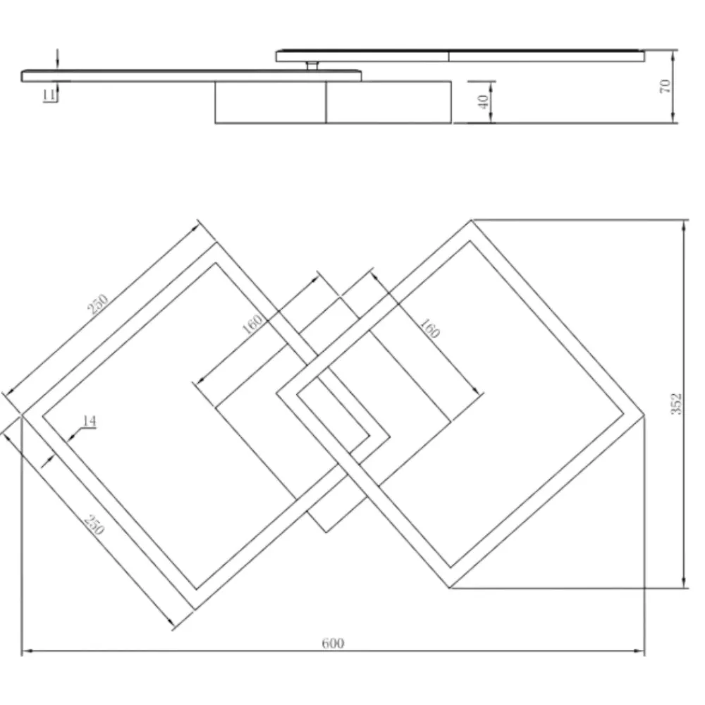 Plafoniere Moderne-Selezionato da Mazzolaluce Plafoniera moderna da salotto led 4000k orientabile bianca