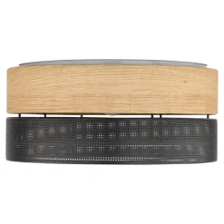 Plafoniere Moderne-Selezionato da Mazzolaluce Plafoniera moderna da soffitto quercia nero per soggiorno