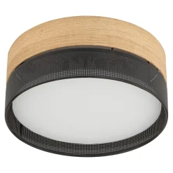 Plafoniere Moderne-Selezionato da Mazzolaluce Plafoniera moderna da soffitto quercia nero per soggiorno