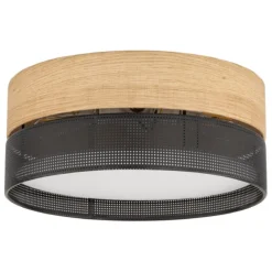Plafoniere Moderne-Selezionato da Mazzolaluce Plafoniera moderna da soffitto quercia nero per soggiorno