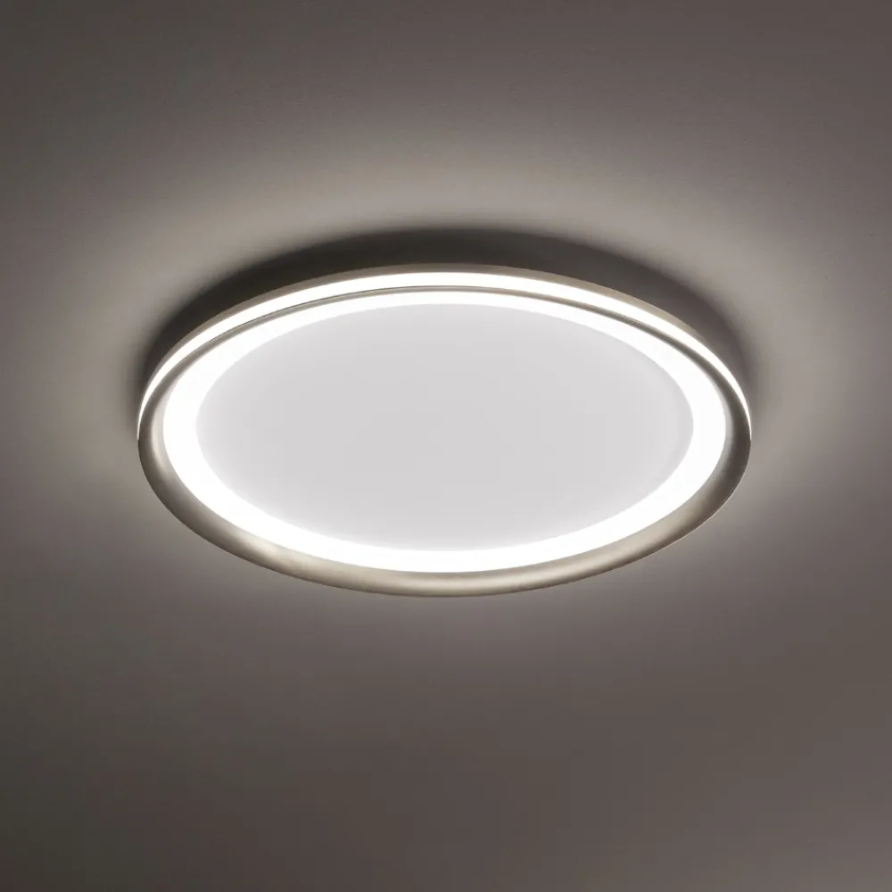 Plafoniere Moderne-Perenz Illuminazione Plafoniera moderna da soffitto led 66w 3000k edge grigio titanio perenz