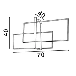Plafoniere Moderne-Selezionato da Mazzolaluce Plafoniera moderna design geometrico nera led 3000k