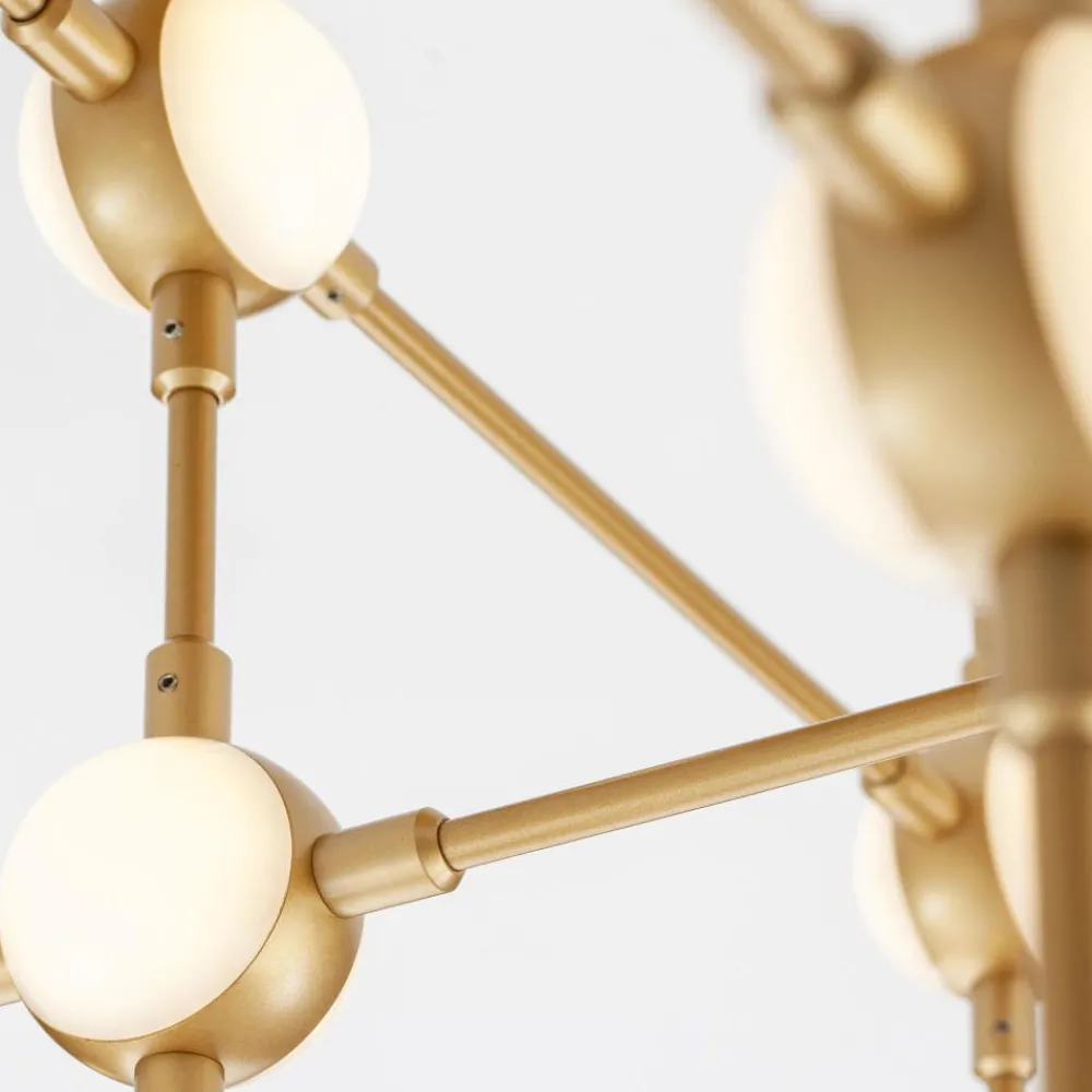 Plafoniere Moderne-Selezionato da Mazzolaluce Plafoniera moderna design minimal oro led 3000k