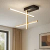 Plafoniere Moderne-Selezionato da Mazzolaluce Plafoniera moderna design nero oro led 26w 3200k