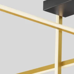 Plafoniere Moderne-Selezionato da Mazzolaluce Plafoniera moderna design nero oro led 26w 3200k