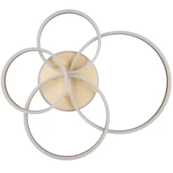 Plafoniere Moderne-Selezionato da Mazzolaluce Plafoniera moderna design oro per soggiorno led con telecomando