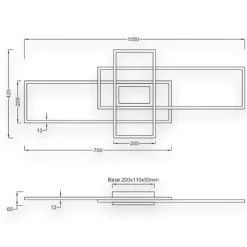 Plafoniere Moderne-Selezionato da Mazzolaluce Plafoniera moderna dimmerabile led da 3000k a 6500k con telecomando
