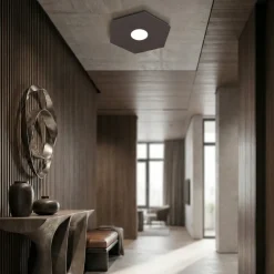 Plafoniere Moderne-Top Light Plafoniera moderna esagonale marrone hexagon
