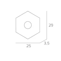 Plafoniere Moderne-Top Light Plafoniera moderna esagonale marrone hexagon