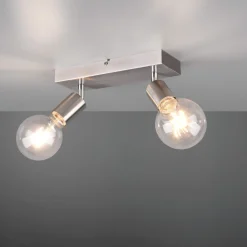 Plafoniere Moderne-Selezionato da Mazzolaluce Plafoniera moderna 2 faretti orientabili colore argento