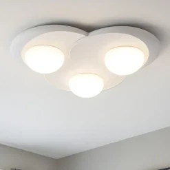 Plafoniere Moderne-Sforzin Illuminazione Plafoniera moderna gesso pitturabile bianca sforzin pitane