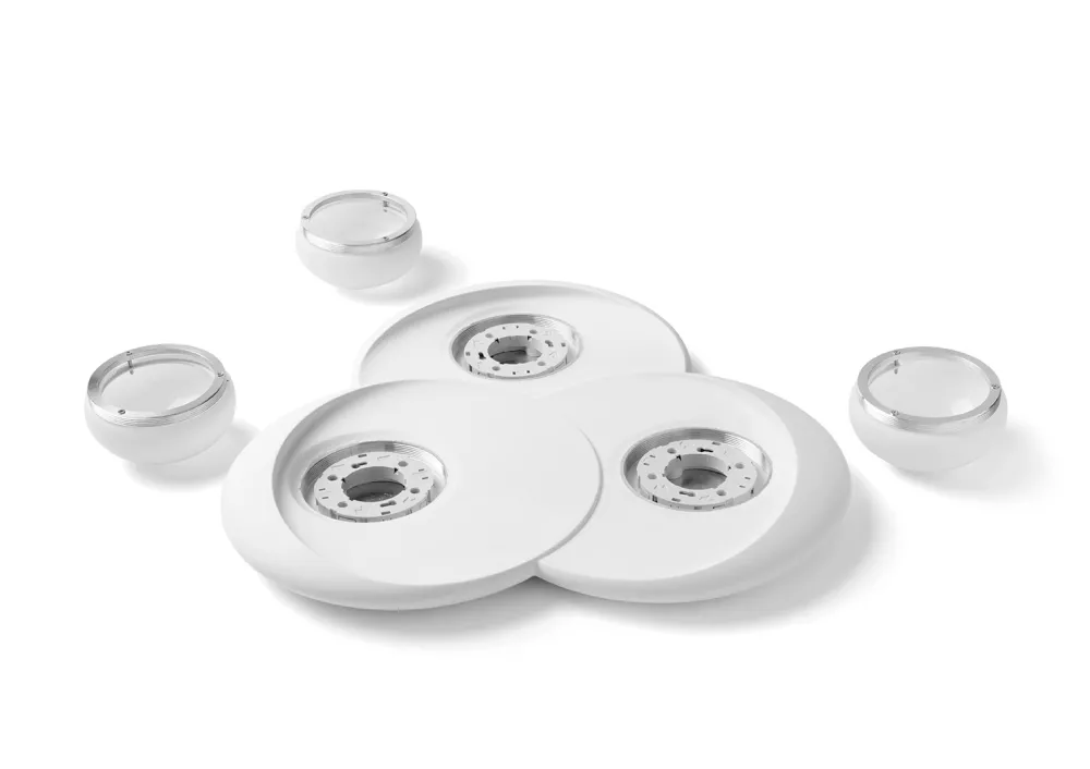 Plafoniere Moderne-Sforzin Illuminazione Plafoniera moderna gesso pitturabile bianca sforzin pitane