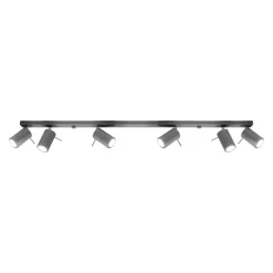 Plafoniere Moderne-Selezionato da Mazzolaluce Plafoniera moderna grigia con faretti orientabili