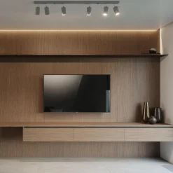 Plafoniere Moderne-Selezionato da Mazzolaluce Plafoniera moderna grigia con faretti orientabili