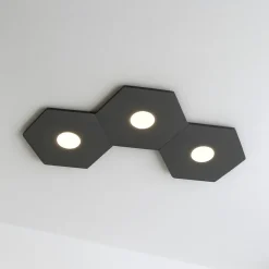 Plafoniere Moderne-Top Light Plafoniera moderna grigio antracite toplight hexagon