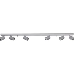 Plafoniere Moderne-Selezionato da Mazzolaluce Plafoniera moderna grigio con 6 spot orientabili