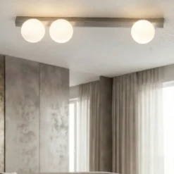 Plafoniere Moderne-Perenz Illuminazione Plafoniera moderna grigio titanio con sfere snooky perenz