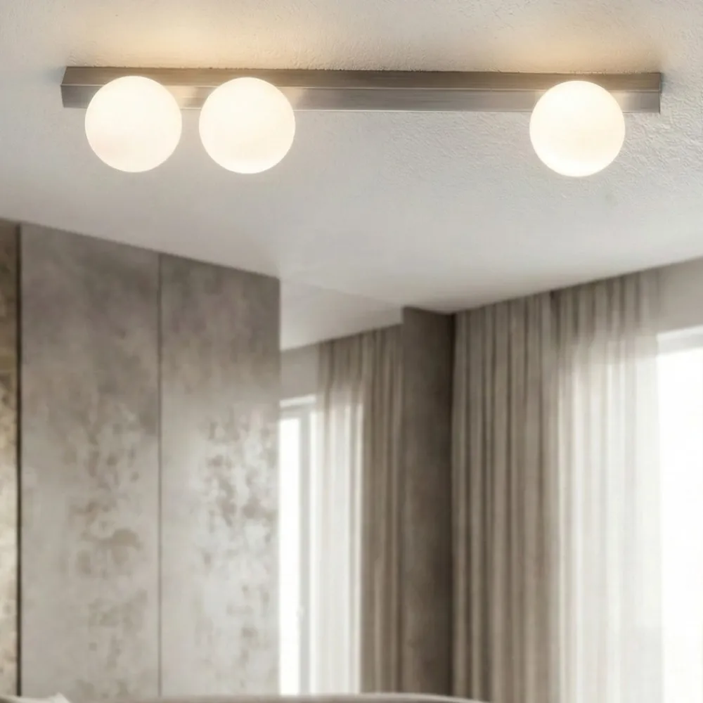 Plafoniere Moderne-Perenz Illuminazione Plafoniera moderna grigio titanio con sfere snooky perenz