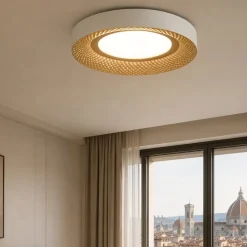 Plafoniere Moderne-Perenz Illuminazione Plafoniera moderna hive led 40w 3000k 4000k bianco oro perenz