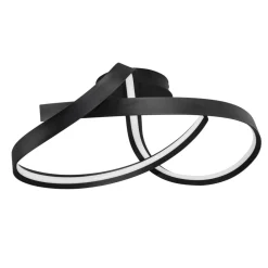 Plafoniere Moderne-Selezionato da Mazzolaluce Plafoniera moderna intreccio nero per cucina led 47w 2700k 3000k 4000k