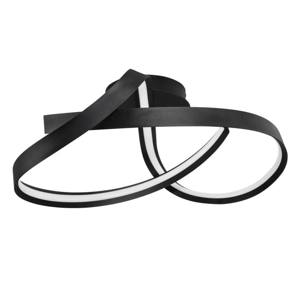 Plafoniere Moderne-Selezionato da Mazzolaluce Plafoniera moderna intreccio nero per cucina led 47w 2700k 3000k 4000k