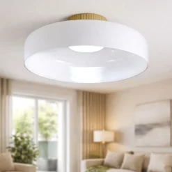 Plafoniere Moderne-Fabas Luce Plafoniera moderna in vetro bianco led 2700k 3000k 4000k fabas lunar