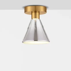 Plafoniere Moderne-Selezionato da Mazzolaluce Plafoniera moderna in vetro fume' led 3000k
